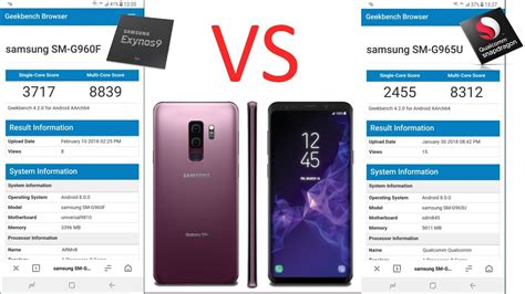 Samsung Galaxy S9 Plus (Qualcomm Snapdragon 845) vs Samsung Galaxy Note 8 Karşılaştırma